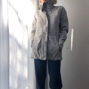 Eddie Bauer thick zip up cotton jacket in grey